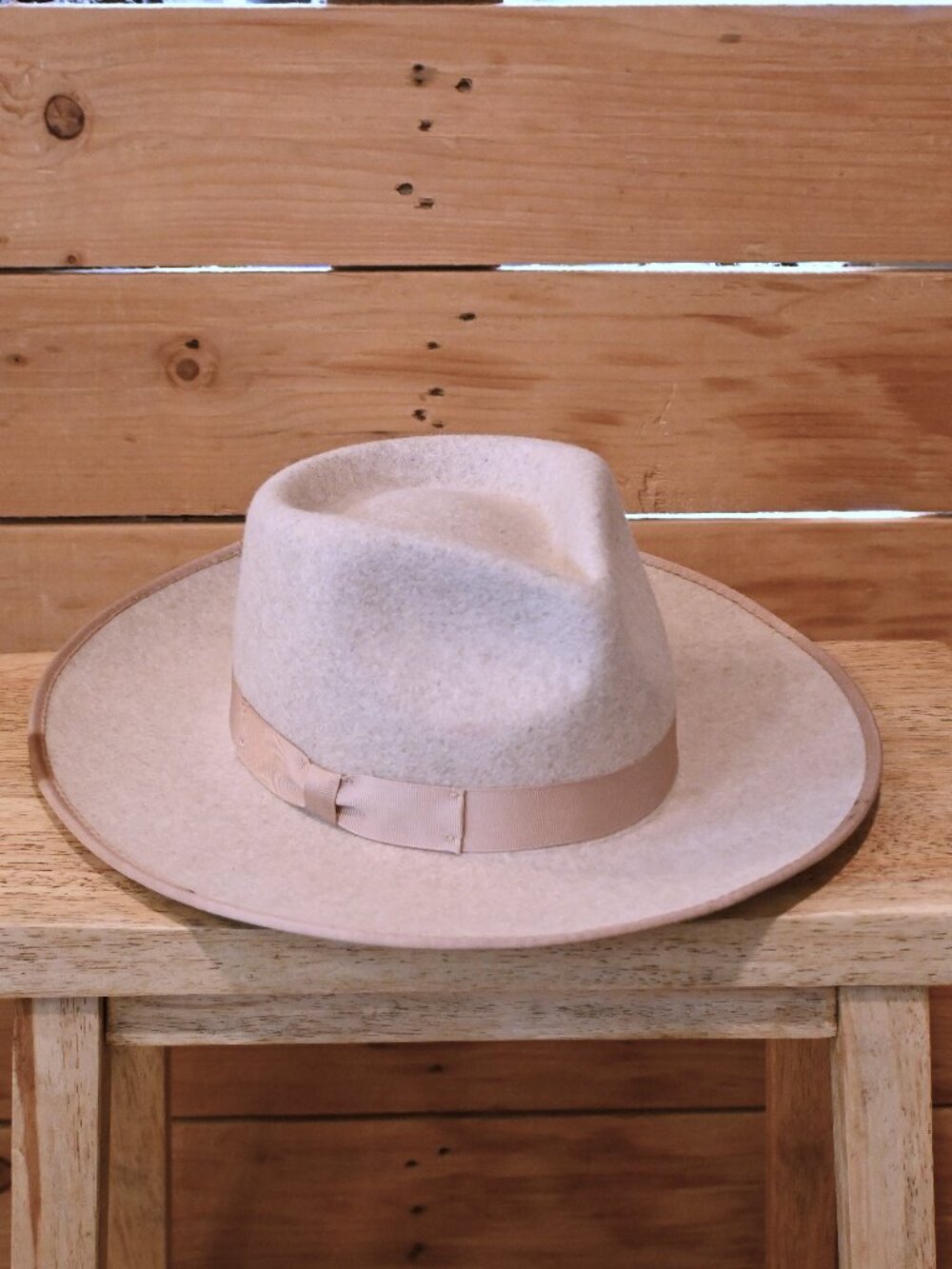 GIGI PIP Monroe Rancher Fedora Wool Hat in Oatmeal - Medium 55cm